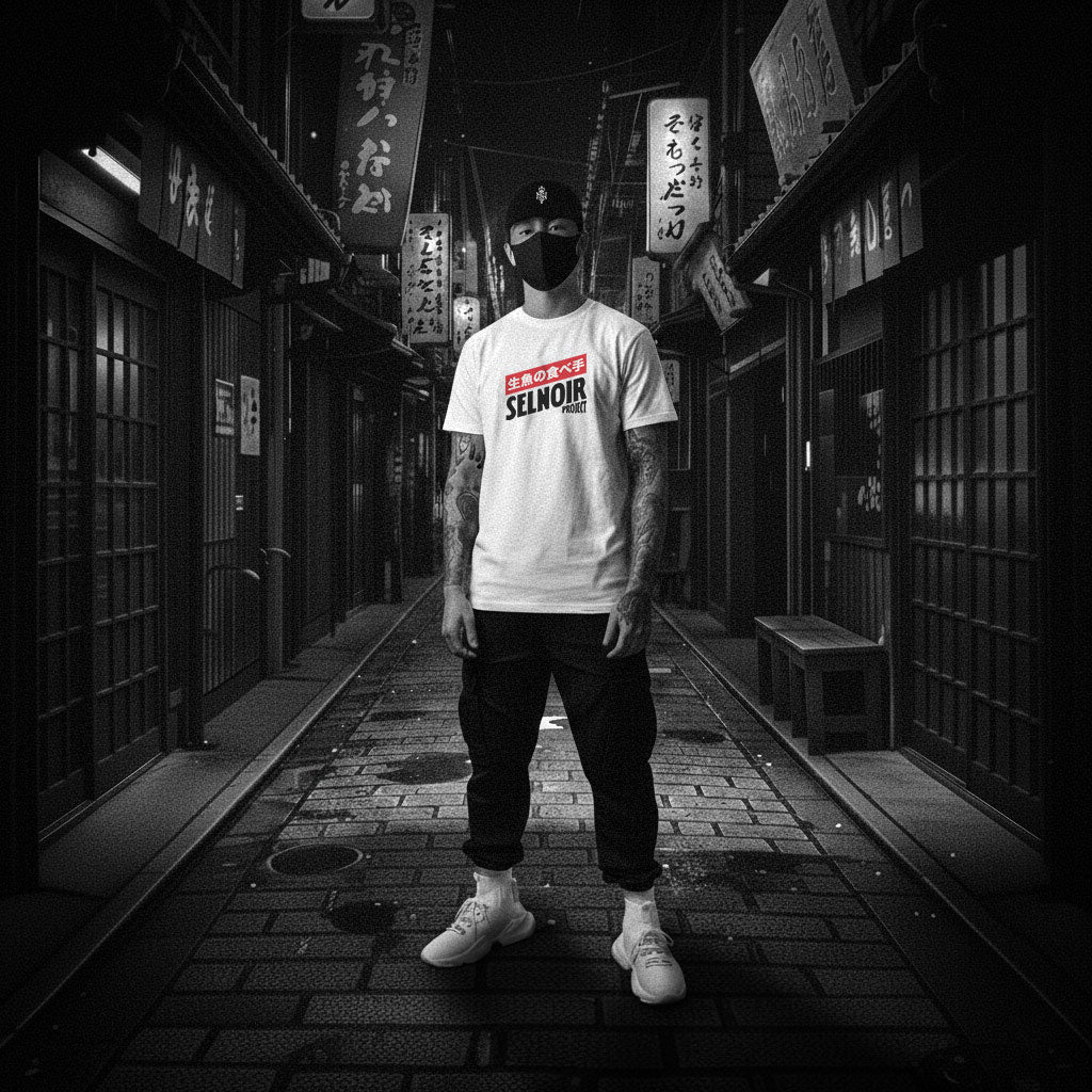 SERGE JPN 02 T-shirt unisexe en coton biologique Sel Noir Project