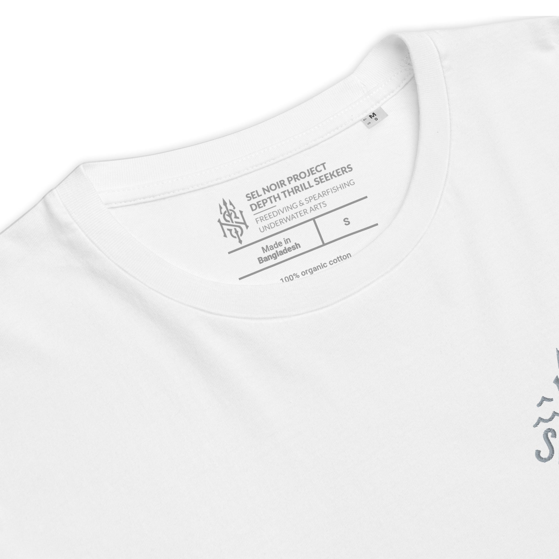 SALIS T-shirt brodé unisexe en coton biologique Sel Noir Project